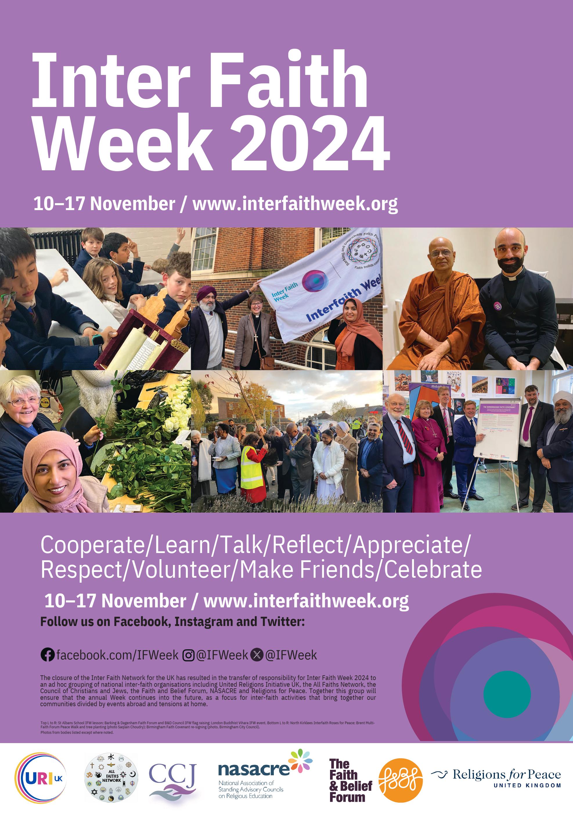 Inter Faith Week 2024 poster